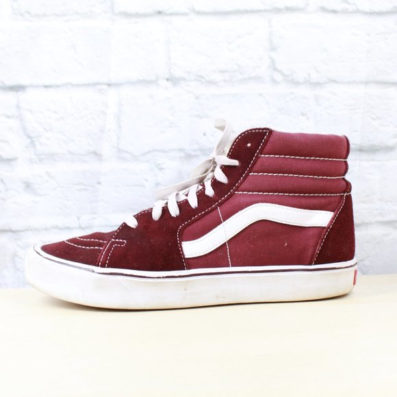 Vans Other - VANS Off the Wall Sk8 Hi Maroon Suede High Top Ska
